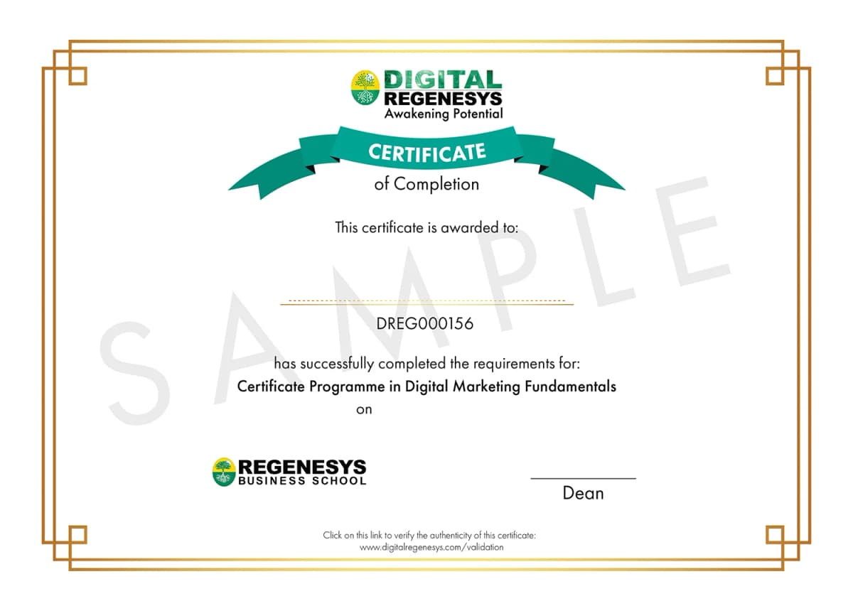 DR certificate
