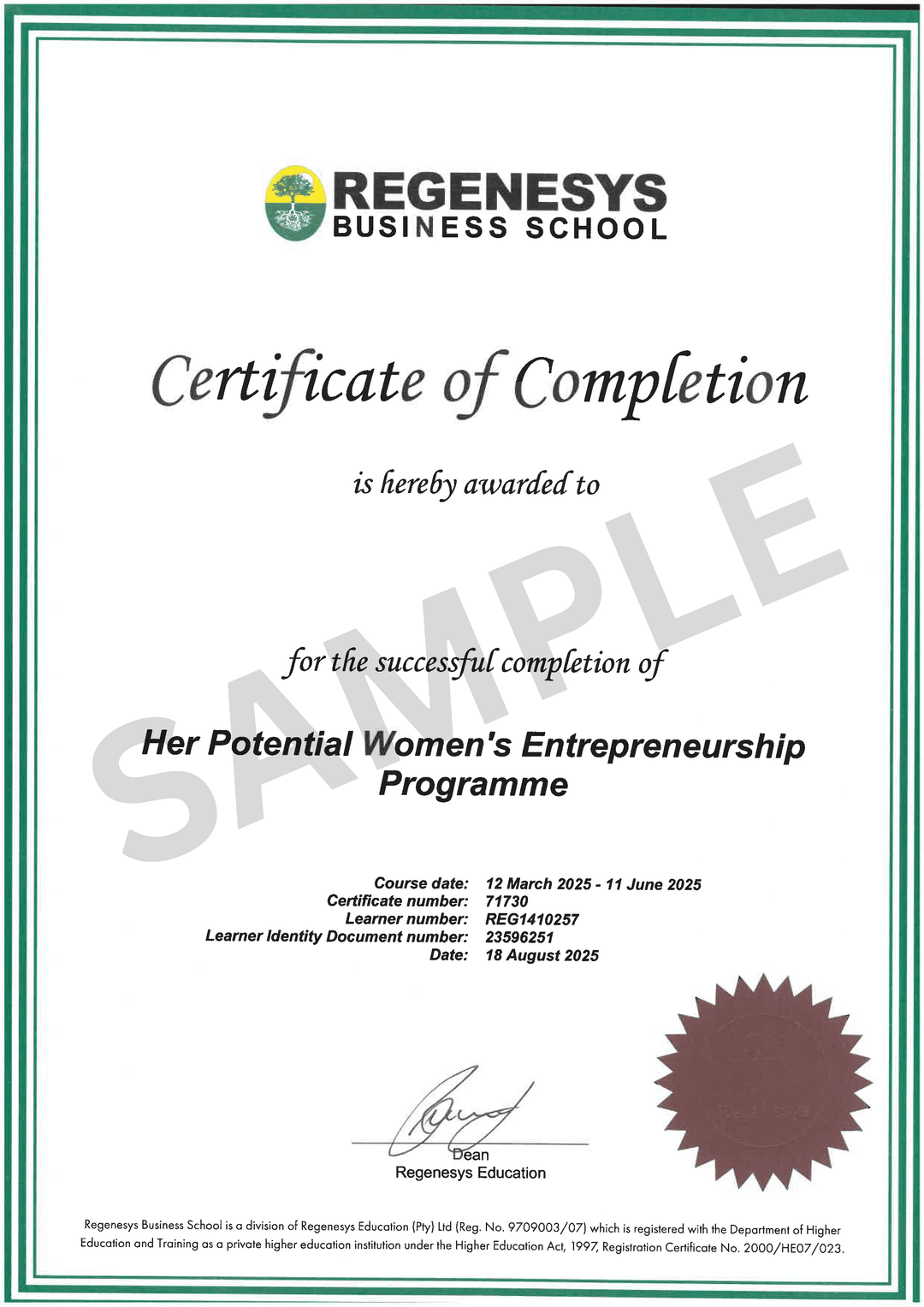 Certification Image